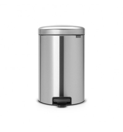 PEDAALEMMER 20L NEWICON MATT STEEL soepele, stille en geurdichte sluiting