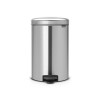 PEDAALEMMER 20L NEWICON MATT STEEL soepele, stille en geurdichte sluiting