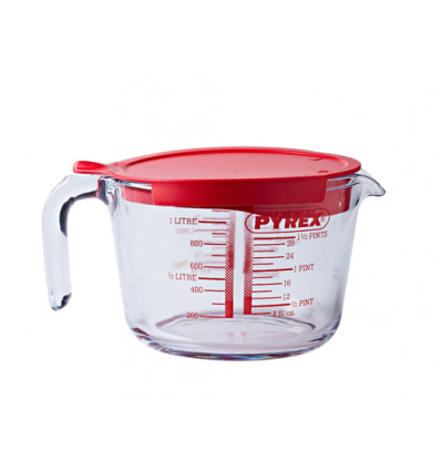 MAATBEKER 1L PYREX MET DEKSEL CLASSIC BOROSILICAATGLAS