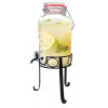 DRANKENDISPENSER 3L MET METALEN STEUN ronde sapdispenser met aftapkraantje