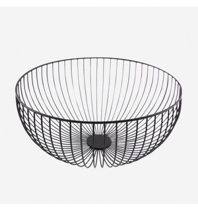 MAND WIRE ZWART ROND 35cm H15cm POINT-VIRGULE