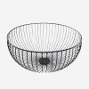 MAND WIRE ZWART ROND 35cm H15cm POINT-VIRGULE