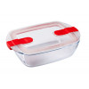 PYREX SCHAAL MET DEKSEL 1.1L RECHTHOEKIG 23x15x6cm COOK&HEAT BOROSILICAATGLAS