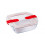 PYREX SCHAAL MET DEKSEL 1L VIERKANT 20x17x6cm COOK&HEAT BOROSILICAATGLAS
