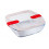 PYREX SCHAAL MET DEKSEL 2.2L VIERKANT 25x22x8cm COOK&HEAT BOROSILICAATGLAS