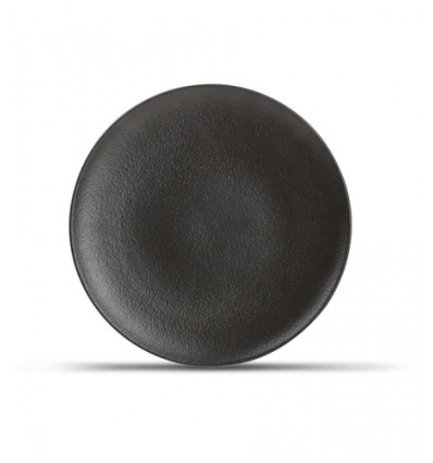 PLAT BORD 21CM BLACK DUSK ROND F2D ZWART