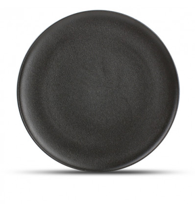 PLAT BORD 27CM BLACK DUSK ROND F2D ZWART