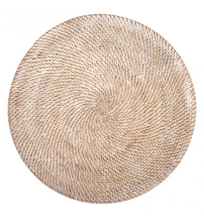 PLACEMAT RATTAN ROND WIT 36M MESAPIU