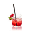 4 RIETJES ZWART GLAS 18CM EN BORSTELTJE GEFU FUTURE BOROSILICAATGLAS