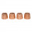 SET 4 CANNELE VORMEN 4.5CM KOPERKLEUR CANELE BORDELAIS