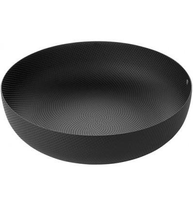 SCHAAL ROND 29CM OTTONE MET RELIEF ZWART ALESSI JM17/29BT
