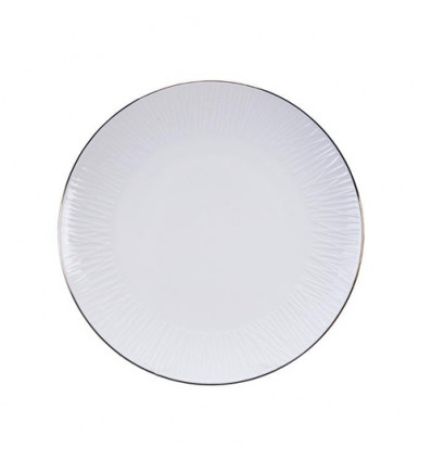 PLAT BORD LINES NIPPON WHITE 25cm