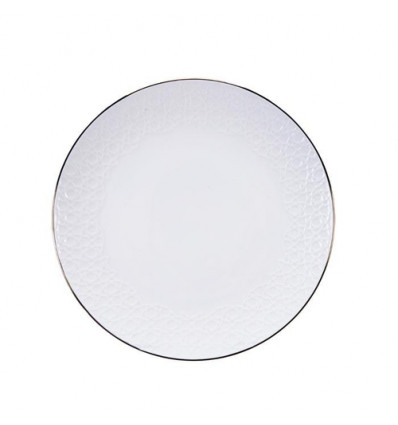 PLAT BORD STRIPE NIPPON WHITE 25cm