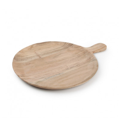 SERVEERPLANK HOUT 34x25cm MET GREEP PALLA WOOD+FOOD