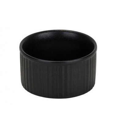 RAMEKIN YARA BLACK D9xH4.5cm OVENBESTENDIG AARDEWERK