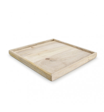 DIENSCHOTEL HOUT 25x25xH2cm MET BOORD ESSENTIAL DIENBLAD