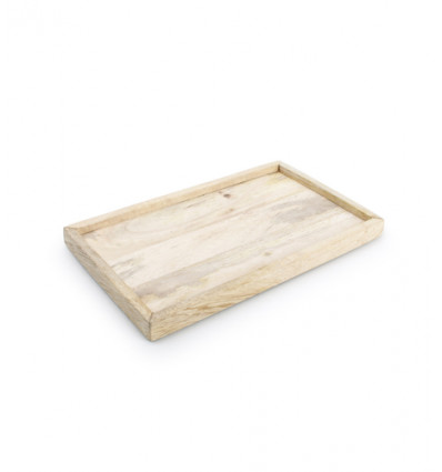 DIENSCHOTEL HOUT 25x15xH2cm MET BOORD ESSENTIAL DIENBLAD