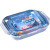 SET 3 PYREX OVENSCHOTELS 1,4L+3,1L+4L RECHTHOEKIG