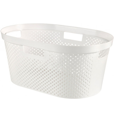 WASMAND INFINITY DOTS 59x39xH27 WIT 40L CURVER