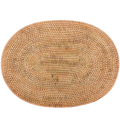 PLACEMAT RATTAN OVAAL NATUUR 30x40cm MESAPIU