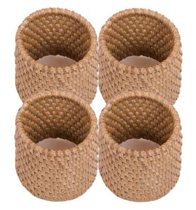 SET 4 SERVETRINGEN RATTAN NATUREL 5CM MESAPIU