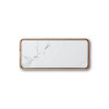 SERVEERSCHAAL KOUD MODULO WIT 39x21cm MET BAMBOE HOUDER WHITE-MARBLE