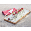 SERVEERSCHAAL KOUD MODULO WIT 39x21cm MET BAMBOE HOUDER WHITE-MARBLE