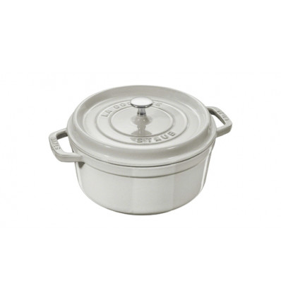 KOOKPOT ROND 24CM WHITE TRUFFLE STAUB COCOTTE 3.7L
