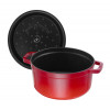 KOOKPOT ROND 26CM CHERRY ROOD STAUB 5.2L COCOTTE KERSROOD