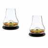 SET 2 WHISKY DEGUSTATIEGLAZEN MET SOKKEL EN ONDERZETTER PEUGEOT ATMOSPHERE