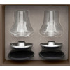 SET 2 WHISKY DEGUSTATIEGLAZEN MET SOKKEL EN ONDERZETTER PEUGEOT ATMOSPHERE