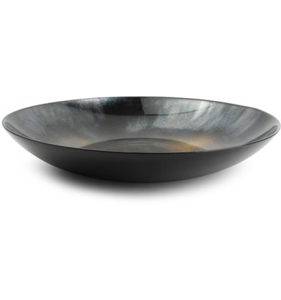 SIERSCHAAL 40xH6cm GLAS ZWART COSMO