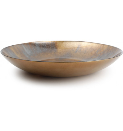 SIERSCHAAL 40xH6cm GLAS BRONSKLEUR COSMO