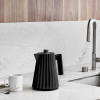 WATERKOKER ALESSI 1LITER ZWART PLISSE