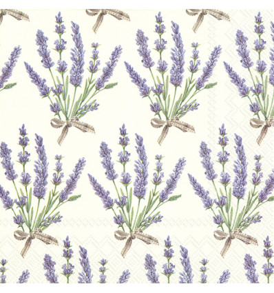 20 SERVETTEN 33x33cm BOUQUET LAVENDER IHR