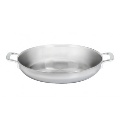 BRAADPAN 28CM MET 2 GREPEN MULTIFUNCTION met dichtgelegde rand