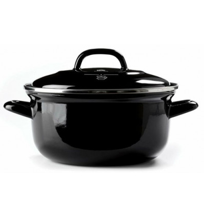 KOOKPOT 22CM EMAIL ZWART BK DUTCH OVEN STOOFPOT 3.3L