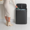 BO TOUCH BIN 2x30L MAT ZWART VUILBAK MET 2 EMMERS 30LITER