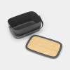 BROODTROMMEL NIC DARK GREY GRIJS MET HOUTEN DEKSEL