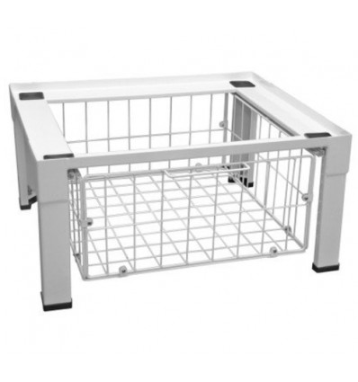 SOKKEL WASMACHINE DROOGKAST 30CM WIT geschikt tot 150kg met mand