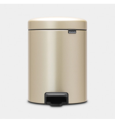 PEDAALEMMER 5L NEWICON CHAMPAGNE W soepele, stille en geurdichte sluiting