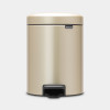PEDAALEMMER 5L NEWICON CHAMPAGNE W soepele, stille en geurdichte sluiting