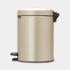 PEDAALEMMER 5L NEWICON CHAMPAGNE W soepele, stille en geurdichte sluiting