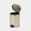 PEDAALEMMER 5L NEWICON CHAMPAGNE W soepele, stille en geurdichte sluiting