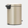 PEDAALEMMER 5L NEWICON CHAMPAGNE W soepele, stille en geurdichte sluiting