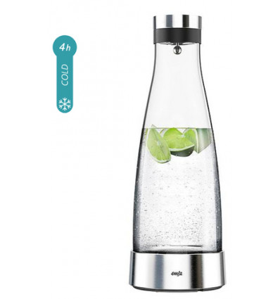 KARAF GLAS INOX 1L KOELKARAF FLOW EMSA BOTTLE MET KOELENDE BODEM