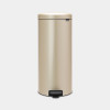 PEDAALEMMER 30L NEWICON CHAMPAGNE GOLD G soepele,stille en geurdichte sluiting