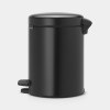 PEDAALEMMER 5L NEWICON MATT BLACK soepele, stille en geurdichte sluiting