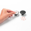 HANDDOEKHAAKJES SET 2STUKS DONKER GRIJS DARK GREY
