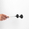 HANDDOEKHAAKJES SET 2STUKS DONKER GRIJS DARK GREY